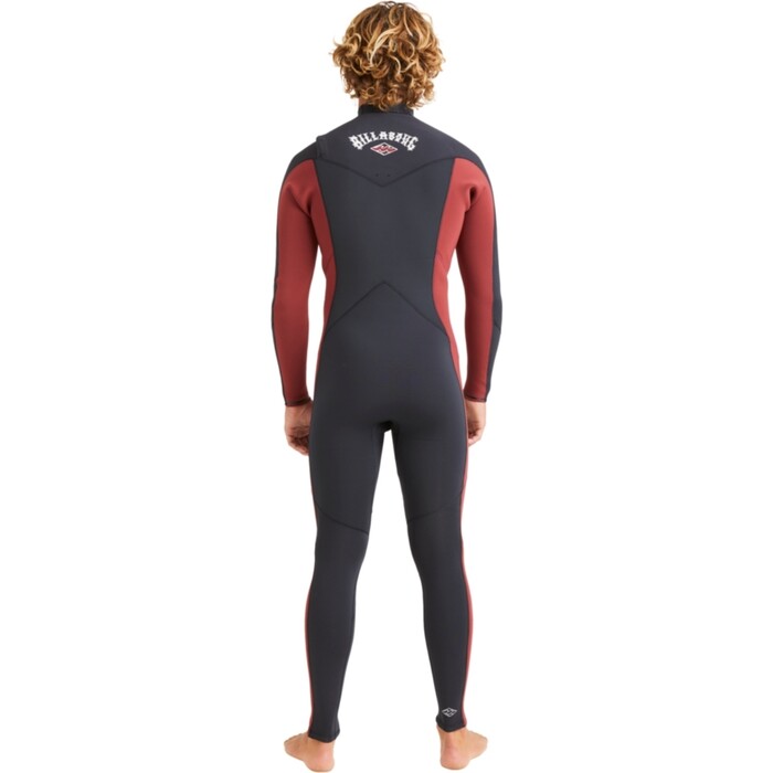 2024 Billabong Mens Absolute Natural 4/3mm Chest Zip Wetsuit ABYW100258 - Burnt Henna